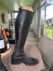 DeNiroBootCo Salento/2 Women’s Tall Riding Boots Black Leather US 38