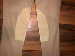 WOMENS DEVON AIRE TAN RIBBED 24 L CONCOUR ELITE BREECHES ZIP FRONT
