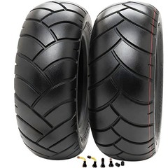80/65-6 Tubeless Off-Road Tire 10×3 Vacuum Tire w/ Valve for 10″ E-Scooter (2PCS