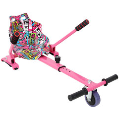 Adjustable Hoverboard Go Kart Seat Attachment Pink Fits 6.5-10 In Self Balancing