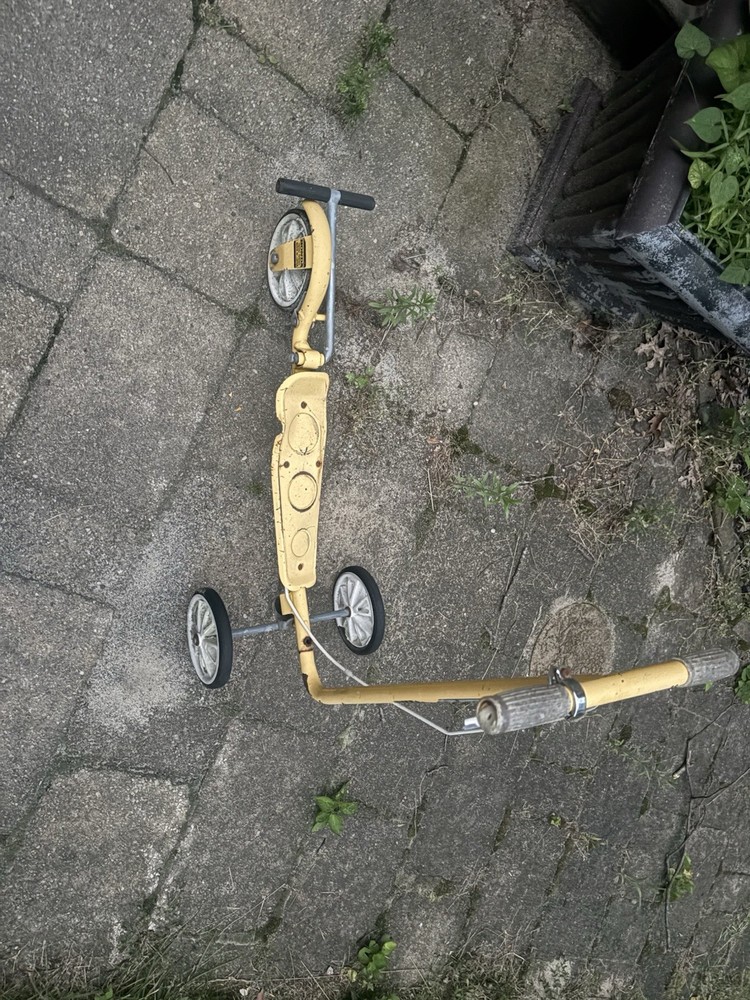 Vintage Yellow Honda Kick N Go Scooter Made in Japan 1970s
