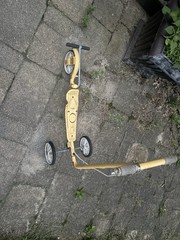 Vintage Yellow Honda Kick N Go Scooter Made in Japan 1970s