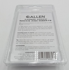 Allen Carbon Arrow Nocks And Inserts 6 Nocks & Inserts Each LOT OF 8 PACKS