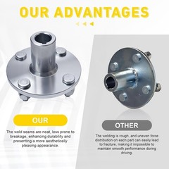 4″ x 4″ Go-Kart Live Axle Hub Kit with 8 Lug Nuts – Durable & Easy to Install