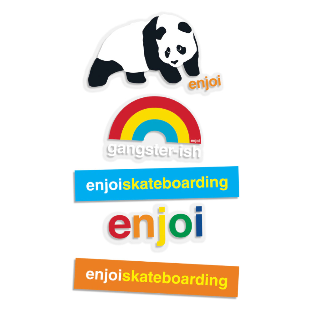 Enjoi Stickers Decals Logo Assorted 5 Pack Lot Skateboard