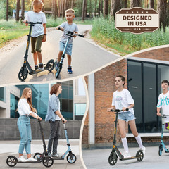 UPGO Kick Scooter for Ages 6+, Kids, Teens & Adults 240 LB Max Load Foldable 8In