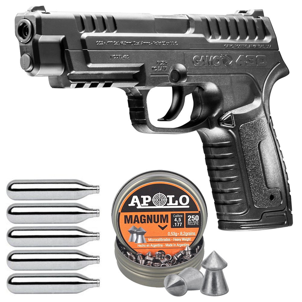 Gamo P430 .177 Cal Air Pistol CO2 Pellet Gun w/ 250 Pellets & 5 CO2 (P-430)