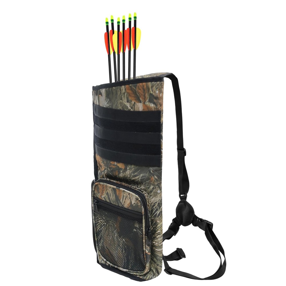 JLDTOP Lightweight Back Arrow Quiver, Holds 22-28 Arrows, Molle System, Adjus…