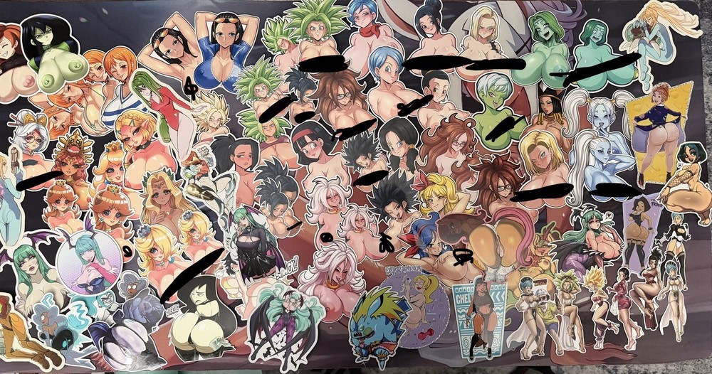Dragonball Z Waifu Stickers Huge Lot Bust Up Stickers Anime Stickers
