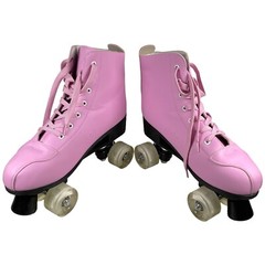 XUDREZ Light Up Roller Skates High-Top Rare Pink Purple Size 45 Carry Bag