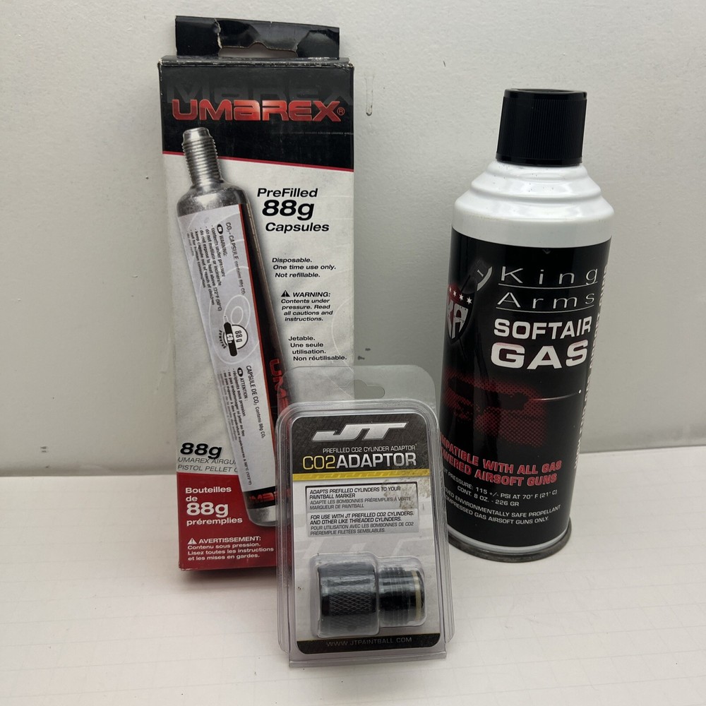 Umarex High-Grade CO2 Cartridges for Airguns 88 Gram Pack of 2 Lot Adapter Gas