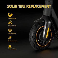 60/70-6.5 Solid Rubber Tire 10X2.50 Inch for Ninebot Segway MAX G30 G30P G30LP E