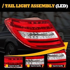 Left Side Tail Light Assembly Compatible with 2011-2014 W204 C250 C300 C350