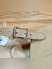 Vintage Whitman Womens Tan Suede Leather Fringe Western Chaps~27-30~USA