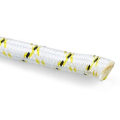 3/4 Inch 24 Strand Braided Rope 150 Ft (White, Yellow, Black) Rigging Rope 44 KN