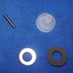 DAISY MODEL 499B PISTON, REINFORCEMENT WASHER, RETAINER PIN & OIL WIPER