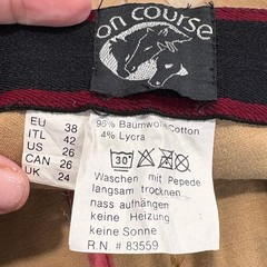 On Course Size 26 Riding Breeches Lot of 2 Pair Equestrian Stretch Tan Olive