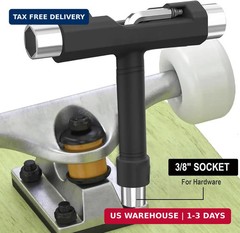 Professional Skate Tools, All-in-One Multi-Function Portable Skateboard T Tool w