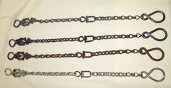 Rein Chains Prod. #BBR-11 – 14 inches long, Black, Blue, Patina, Stainless Steel