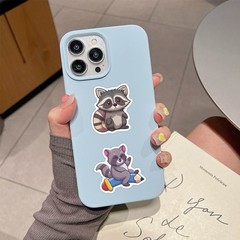20Pcs Random Cute Raccoon Animal Cartoon Waterproof Stickers