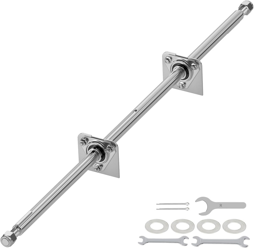 Heavy Duty DIY Steel 44″ Go Kart Live Axle Kit 1″ Diameter 3/4″ Step down 3/4-16
