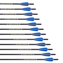 US 12Pcs 20″ Crossbow Bolts Carbon Arrows Half Moon Nocks 8.8mm Hunting Shooting