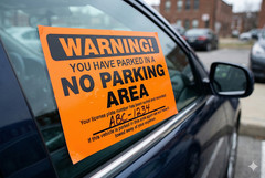 5X8” Premium Eggshell Super Adhesive Sticker NO PARKING 50