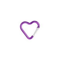 9× Heart Shaped Gift Aluminum Alloy Carabiner Hook Snap Clip Key Holder Keychain