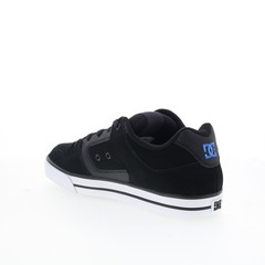 DC Pure 300660-XKKB Mens Black Nubuck Lace Up Skate Inspired Sneakers Shoes