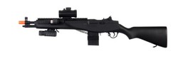 Double Eagle M14 SOCOM Spring Airsoft Gun w/ Scope, Laser & Flashlight M305P