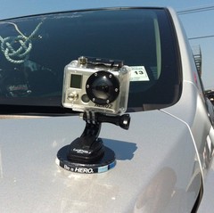 #2.1 BLACK GoPRO Magnetic flat mount magnet for rails / poles / cars / go karts