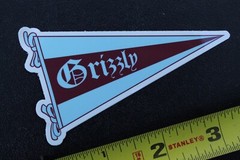 Grizzly Skateboards Griptape Flag Blue Red OG Z58B Vintage Skateboarding STICKER