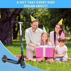 Patinete eléctrico para niños de 6 a 10 años, con arranque rápido, velocidad