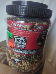 Ultrasonic BBSs Premium Grade Airsoft 90% Full 10,000 Rounds Container