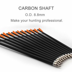 12Pcs 20″ Carbon Crossbow Bolts Arrow/12Pcs Hunting Broadheads/Arrow Quiver Tube