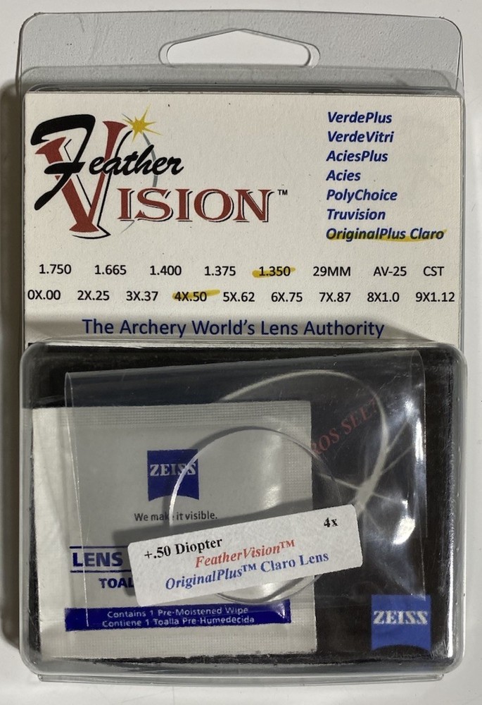 Feather Vision Archery Claro Lens – 4X Clarifier Bowhunter 3D Shoots 1.350