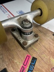 Vintage 80’s Vision Johnee Kop, Power Brah! Wood Skateboard / INVADER trucks