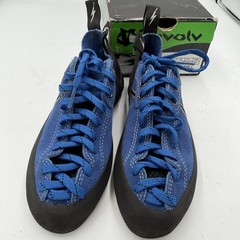 Evolv Climbing Shoes VTR3D Size 5 Blue Suede Lace Up TRAX USA Rubber Box
