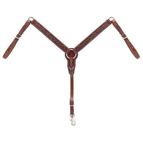 Weaver Leather Weaver Turq Cross Carved Chest Pony Breast Collar