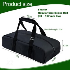 Upgraded Bocce Ball Carry Bag with 8 Compartments 17 * 9inch Heavy Duty Bocce…