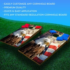 C301 Eagle Cornhole Board Wraps LAMINATED Wrap Decals Vinyl Sticker