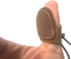 Soft Leather Thumb Ring Archery Finger Protector for Mongolian Reurve
