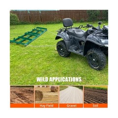 72″ Width Driveway Drag, Drag Harrow Driveway, Grader Landscape Power Rake Le…
