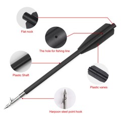 12PCS 6.8″ Plastic Fishing Bolts Hunting Arrows for 50-80 lbs Pistol Crossbow US