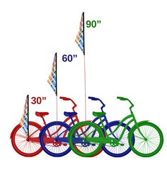Patriotic Flag Multicolor Sail Safety Flag for Bike & Scooter