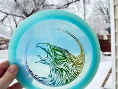 Champion FLAT Firebird Fierce Falcon Disc Golf Swirl Innova Artist Limited #6036