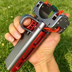 Full Metal Repeat Pocket Slingshot Comes with 1 Magazine 5 Bandsets Model C