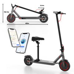 Electric Scooter with Seat, 8.5″ Folding Commuter E-Scooter for Adults, 350W Mot
