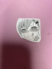 black and white lewd waifu stickers #5