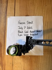 Black Gold Ascent Verdict 5-Pin Slider Fixed Pin Compound Bow Sight Black/Green